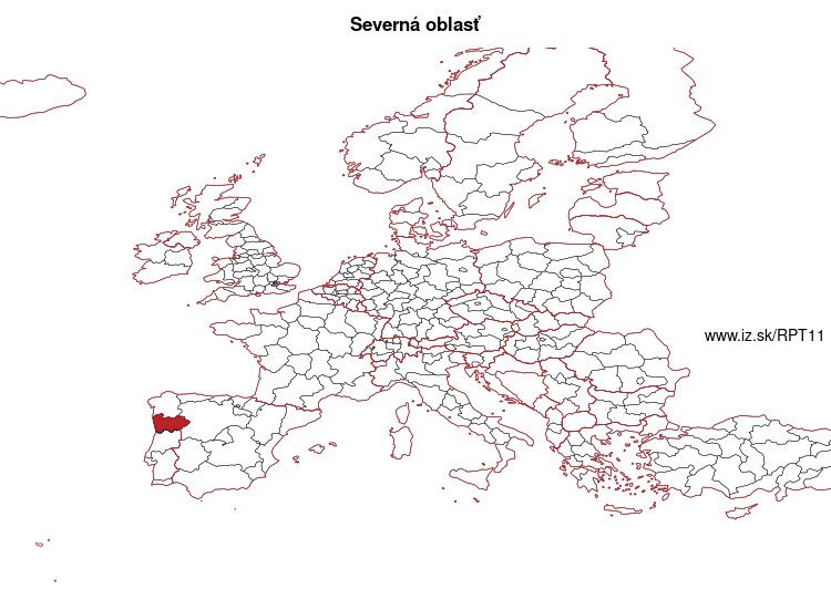 mapka Severná oblasť PT11