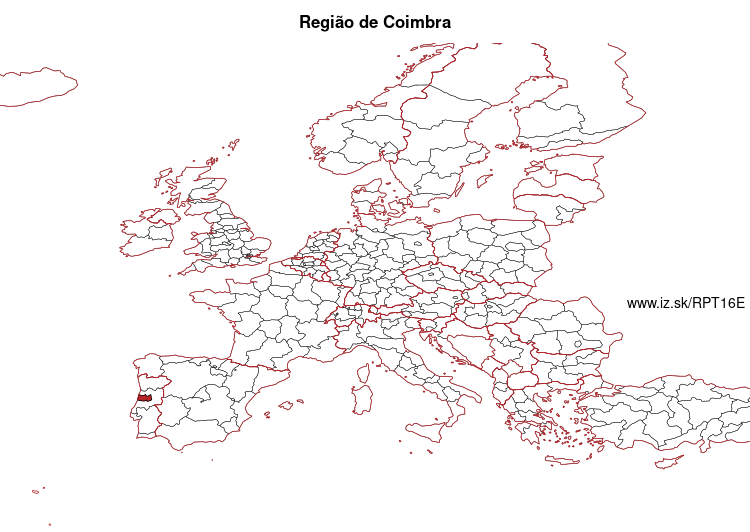 mapka Região de Coimbra PT16E