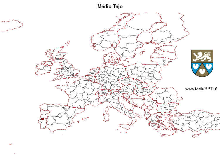 mapka Médio Tejo PT16I