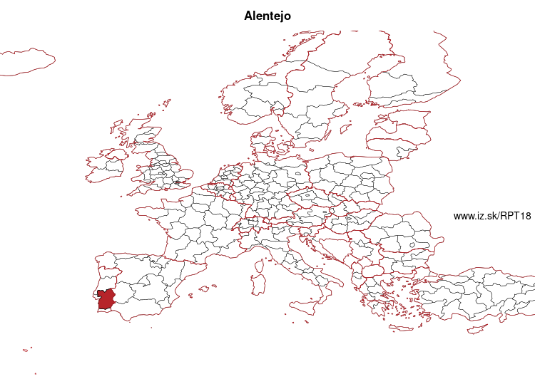 mapka Alentejo PT18