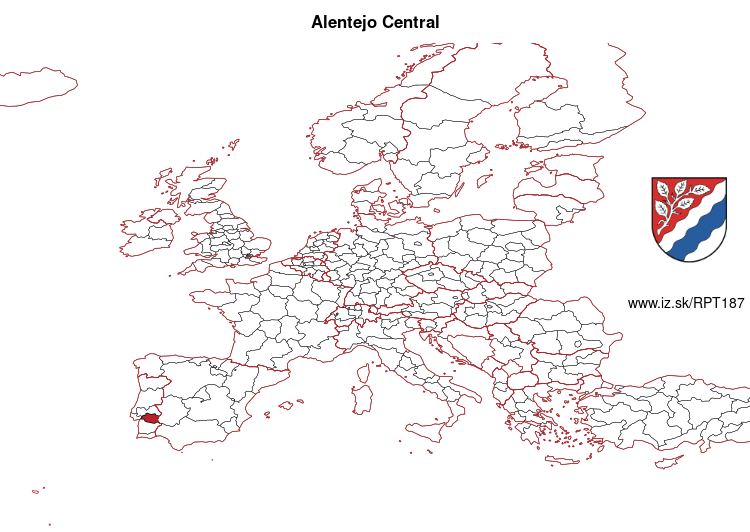 mapka Alentejo Central PT187