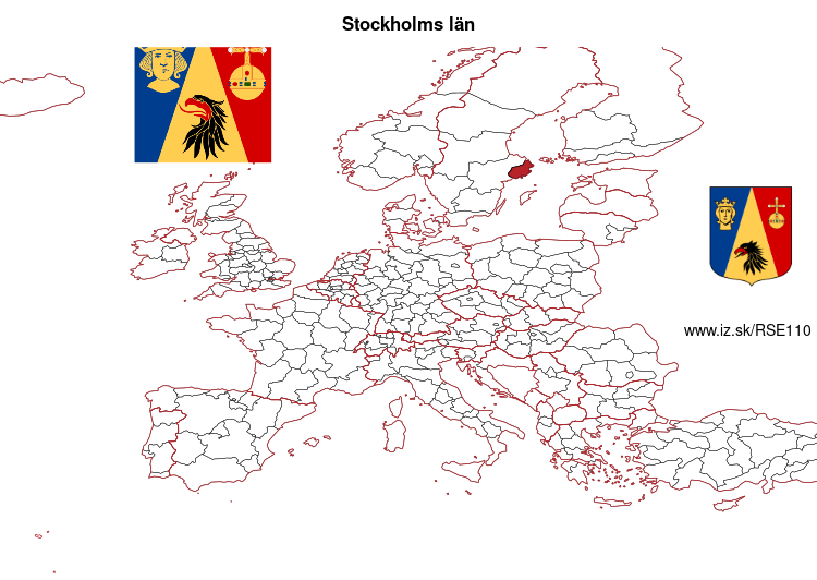 mapka Štokholmský kraj SE110