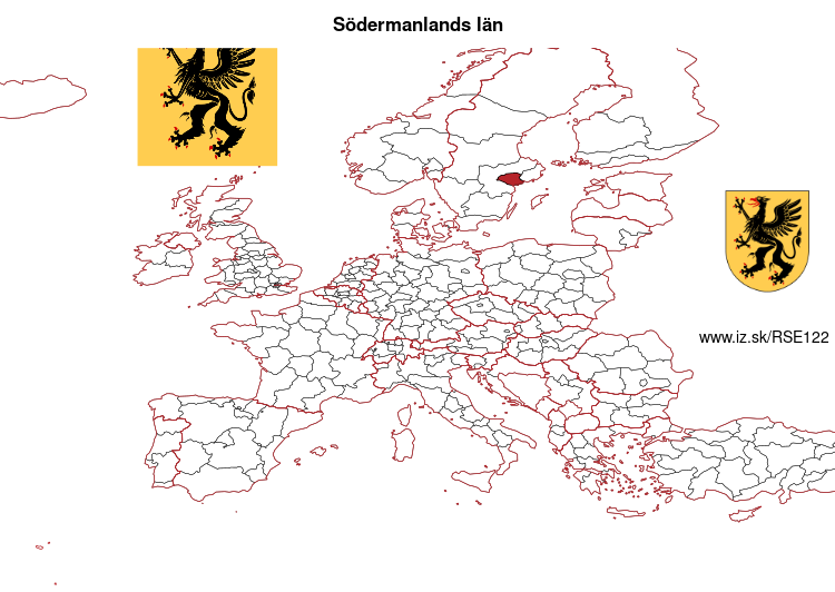 mapka Södermanlands län SE122