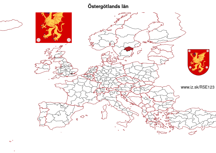 mapka Östergötlands län SE123