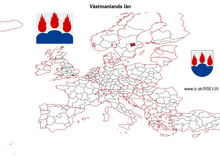 mapka Västmanlands län SE125