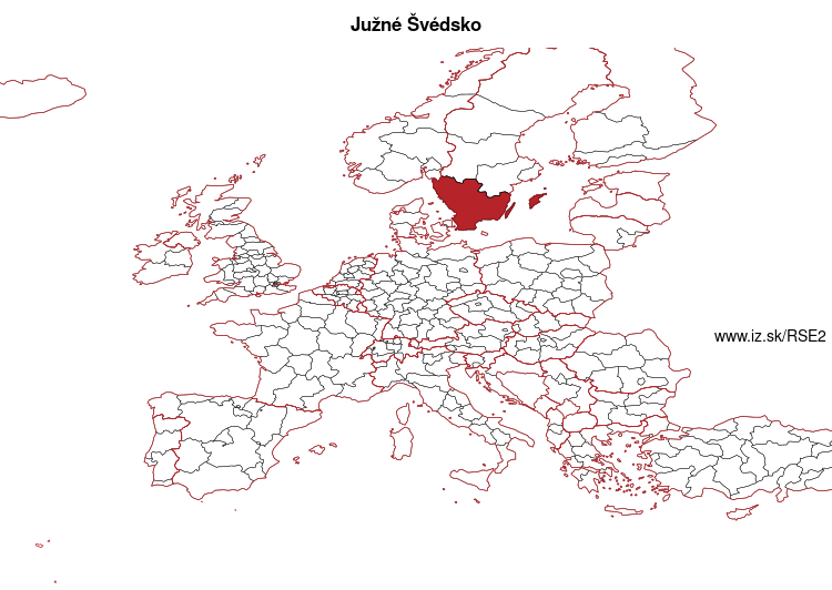 mapka Južné Švédsko SE2