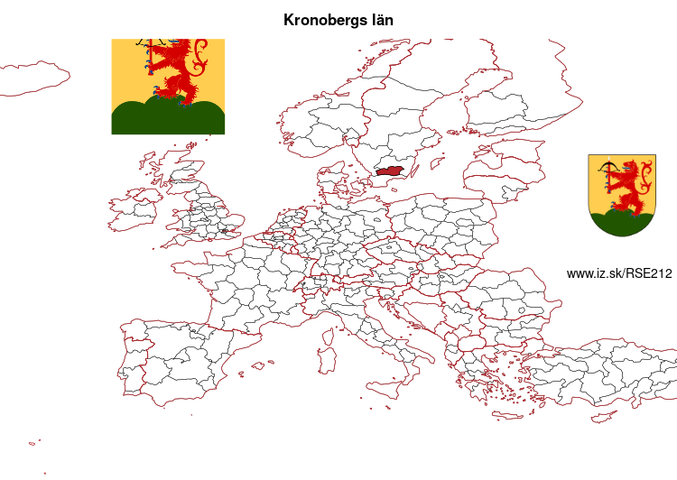 mapka Kronobergs län SE212