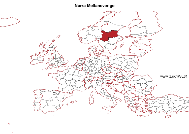 mapka Norra Mellansverige SE31