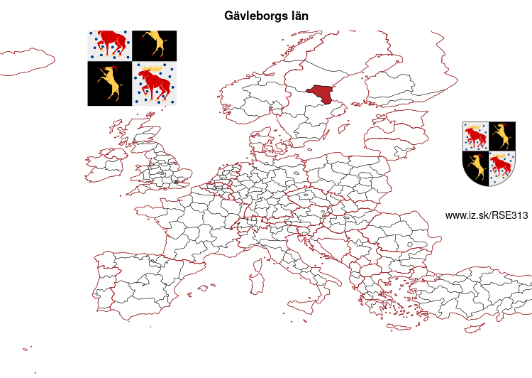 mapka Gävleborgs län SE313