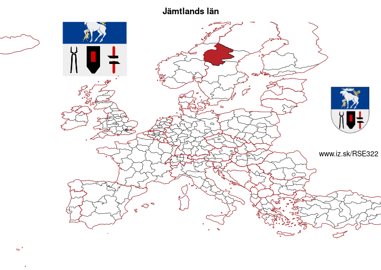 mapka Jämtlands län SE322