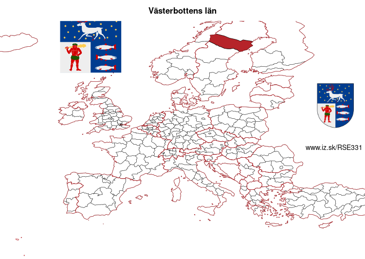 mapka Västerbottens län SE331