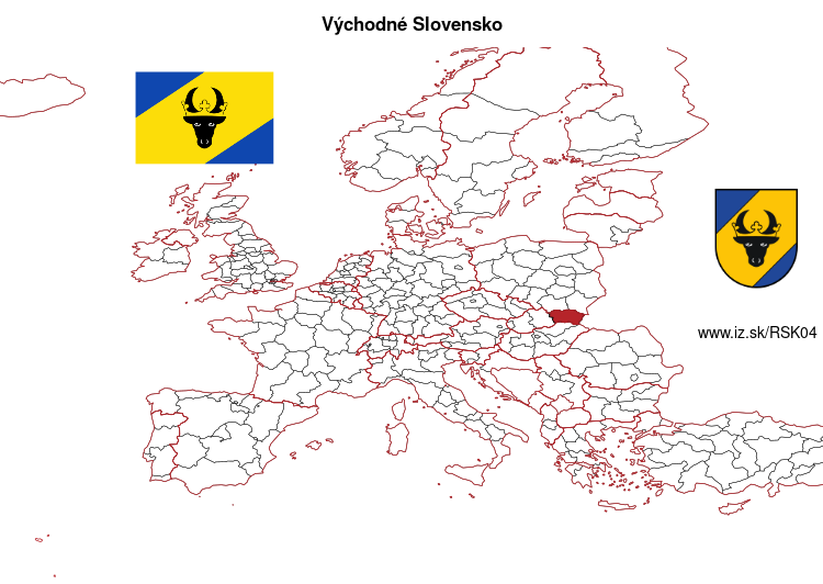 mapka Východné Slovensko SK04