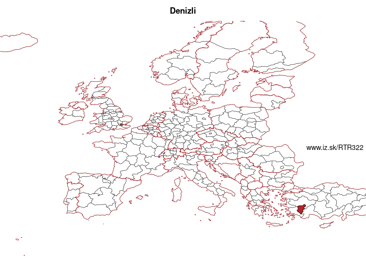 mapka Denizli TR322