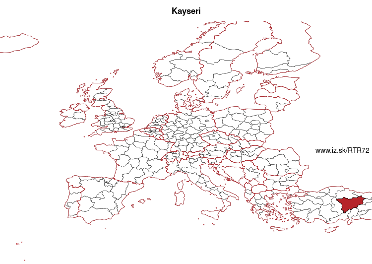 mapka Kayseri TR72