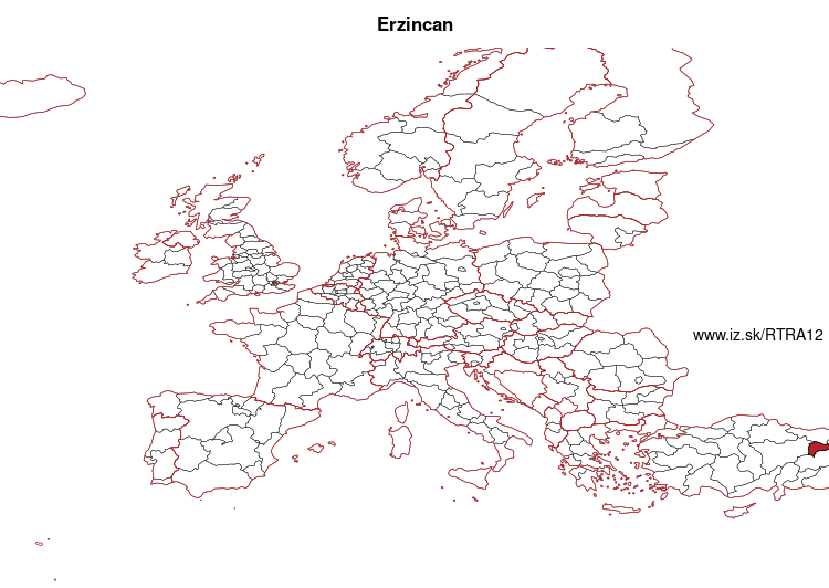 mapka Erzincan TRA12