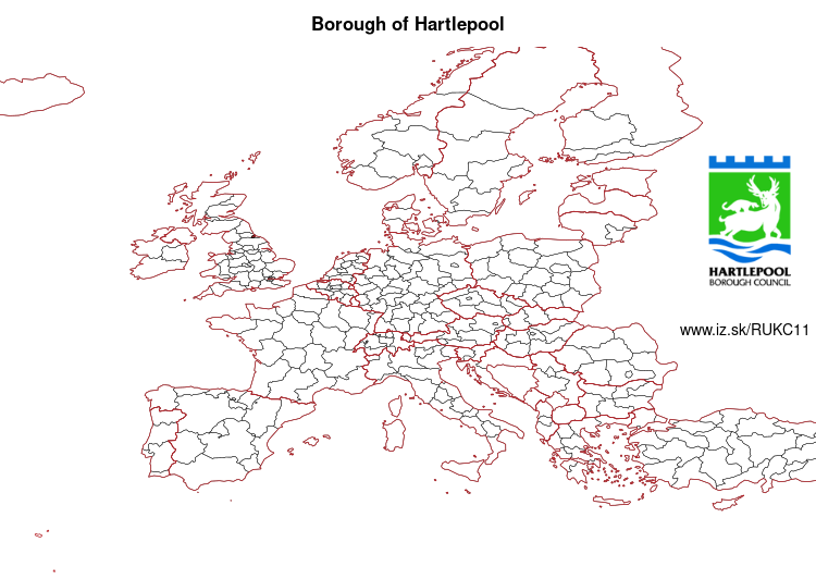 mapka Borough of Hartlepool UKC11