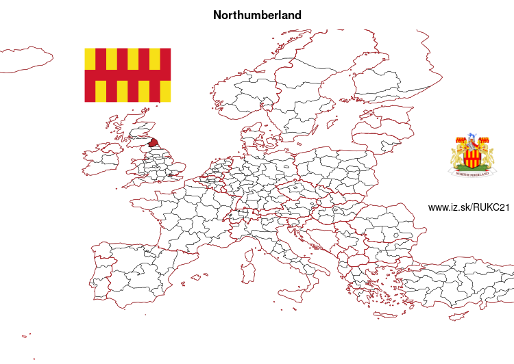 mapka Northumberland UKC21