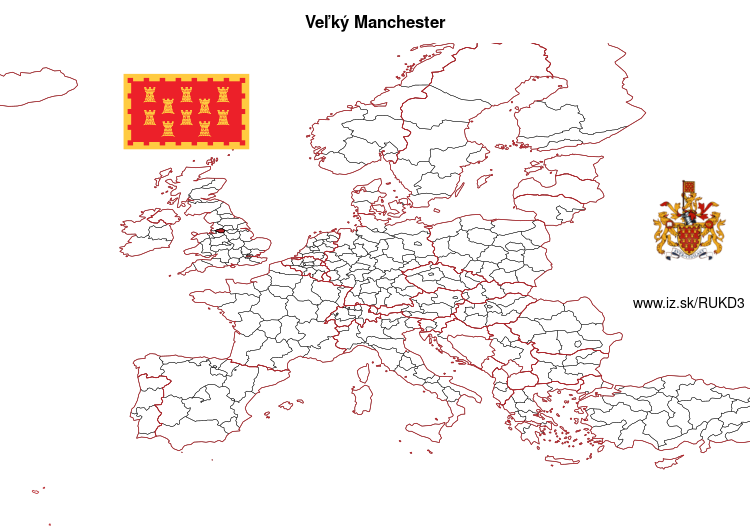 mapka Veľký Manchester UKD3