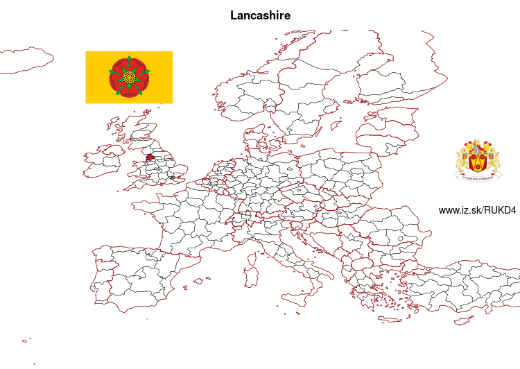 mapka Lancashire UKD4