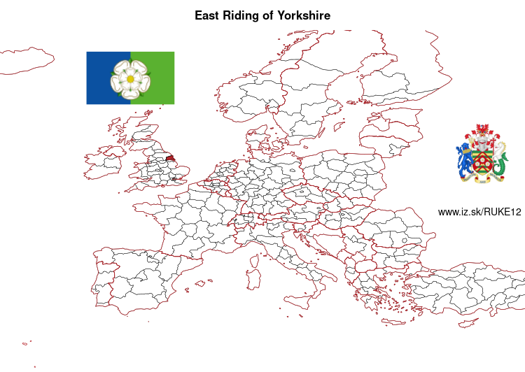 mapka East Riding of Yorkshire UKE12