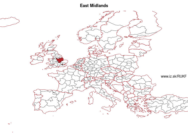 mapka East Midlands UKF