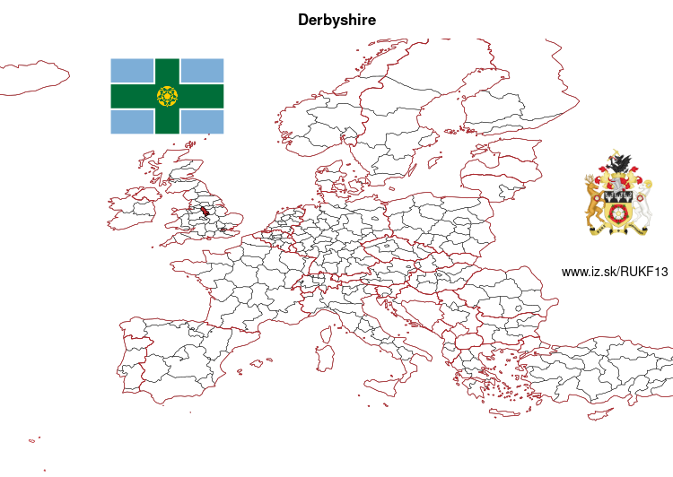 mapka Derbyshire UKF13