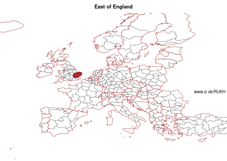 mapka East of England UKH