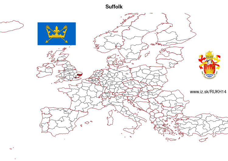 mapka Suffolk UKH14