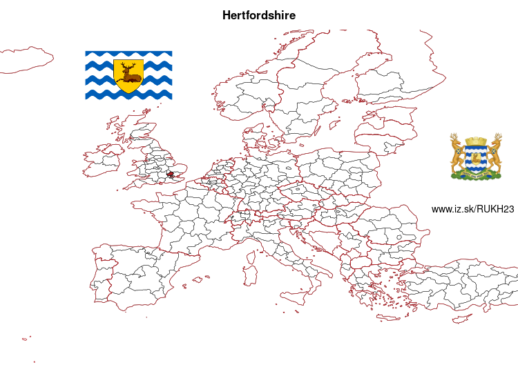 mapka Hertfordshire UKH23