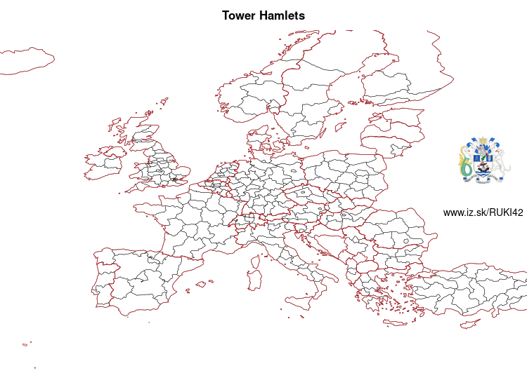 mapka Tower Hamlets UKI42