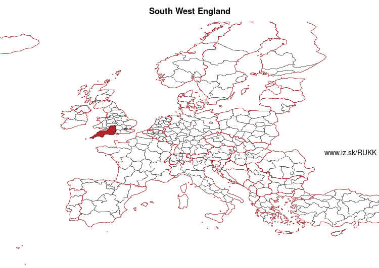 mapka South West England UKK