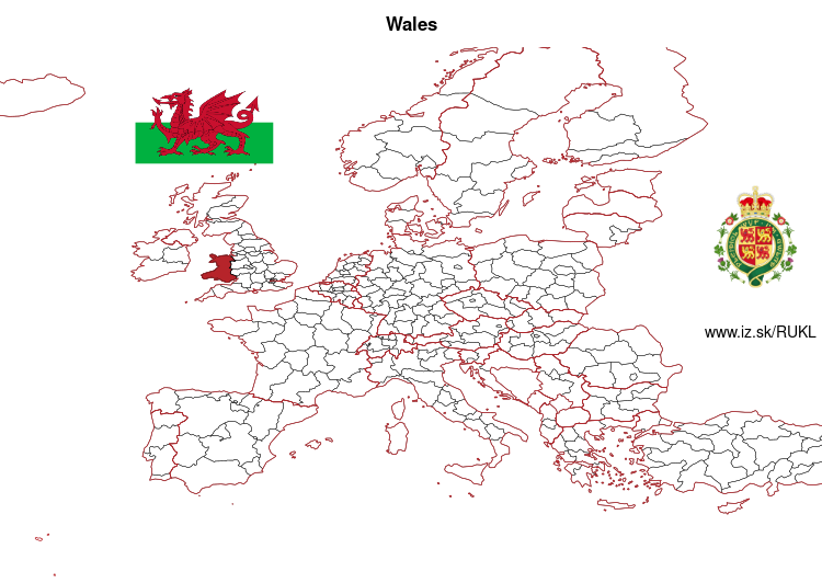 mapka Wales UKL