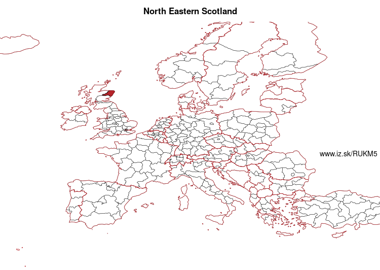 mapka North Eastern Scotland UKM5