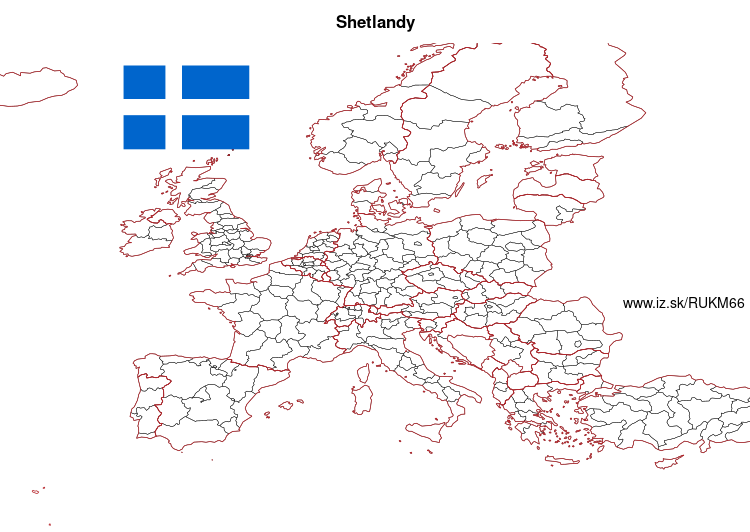 mapka Shetlandy UKM66
