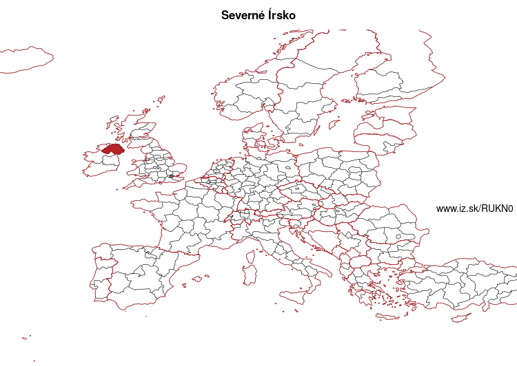 mapka Severné Írsko UKN0