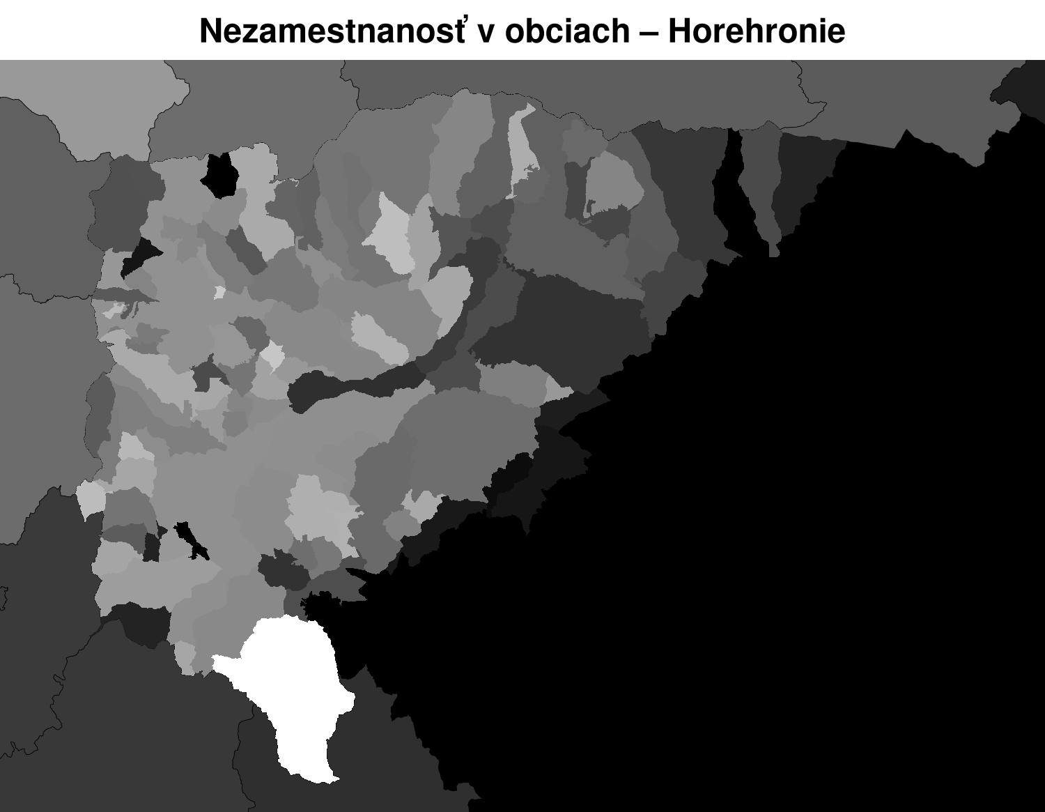 nezamest­nanosť v obciach Horehronie LAU2