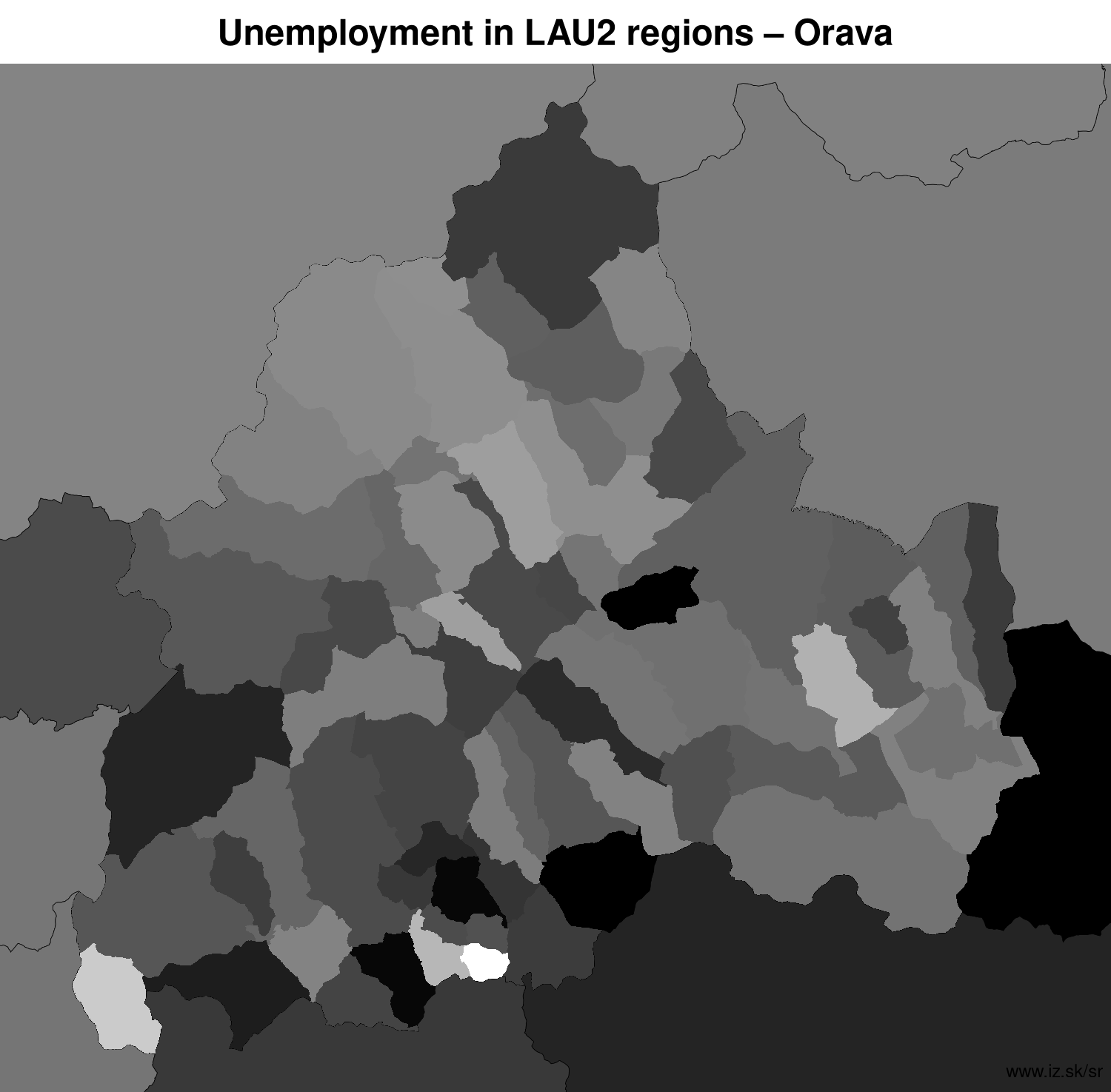 unemployment in LAU2 regions Orava LAU2