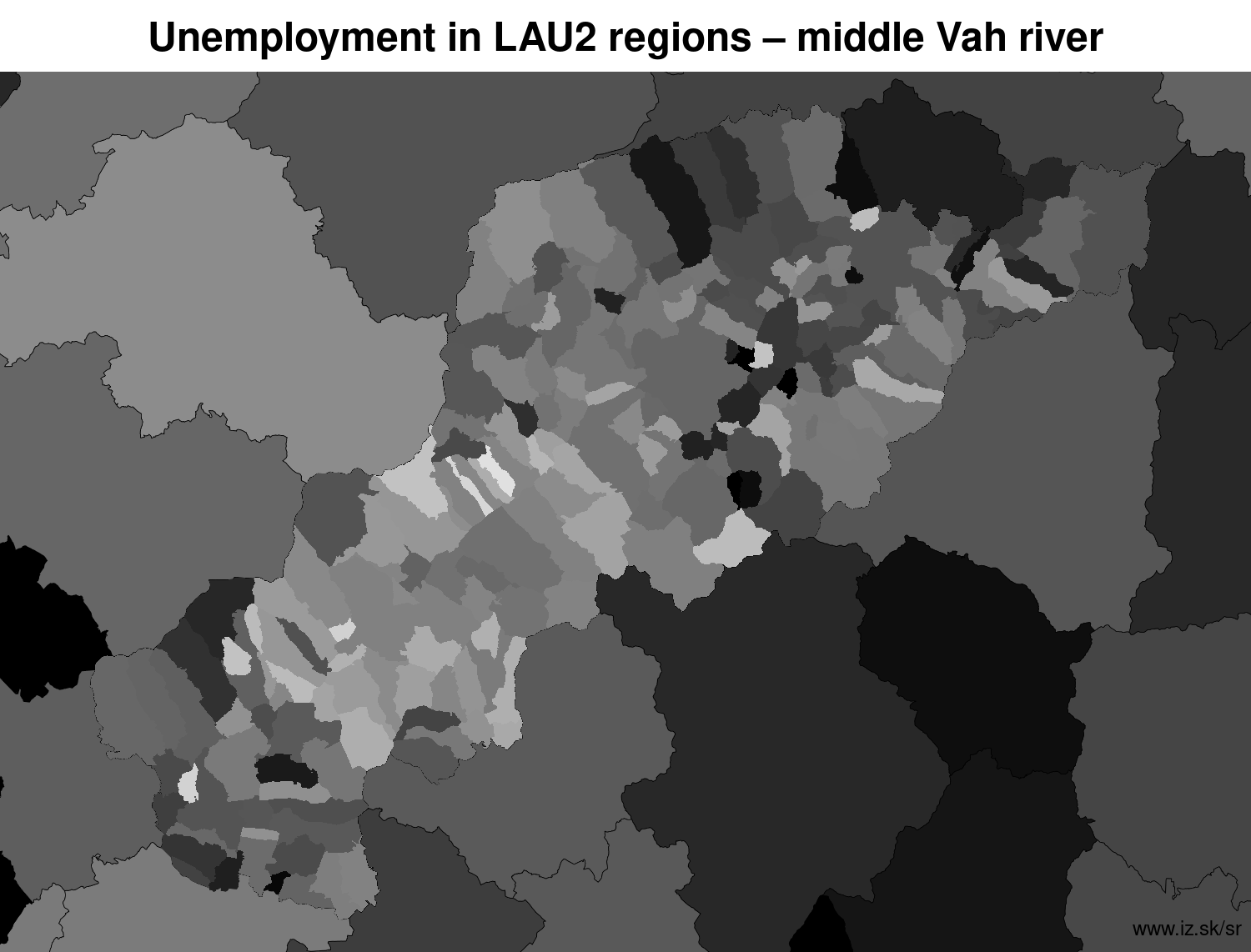 unemployment in LAU2 regions middle Vah river LAU2