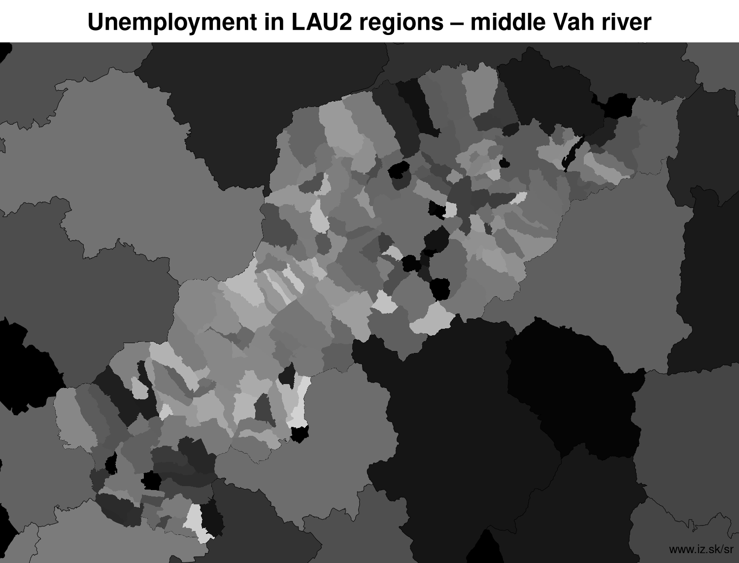 unemployment in LAU2 regions middle Vah river LAU2