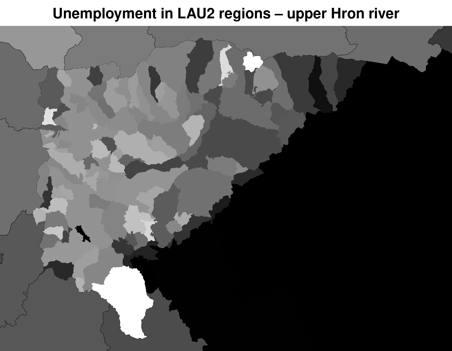 unemployment in LAU2 regions upper Hron river LAU2