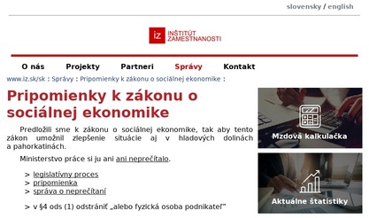 ikona Pripomienky k zákonu o sociálnej ekonomike