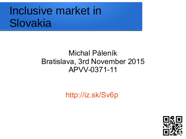 Páleník: inclusive market in Slovakia