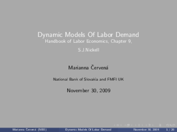seminar seminar 12 dynamic models (pdf)