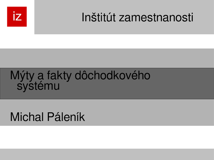 Mýty a fakty dôchodkového systému, konferencia 2016